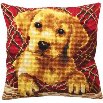 ΜΑΞΙΛΑΡΙ 5160 “Cute Puppy Plaid” by COLLECTION D’ART