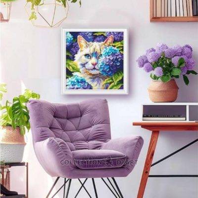 ΜΑΞΙΛΑΡΙ 5501 “Cat in hydrangeas” by COLLECTION D’ART